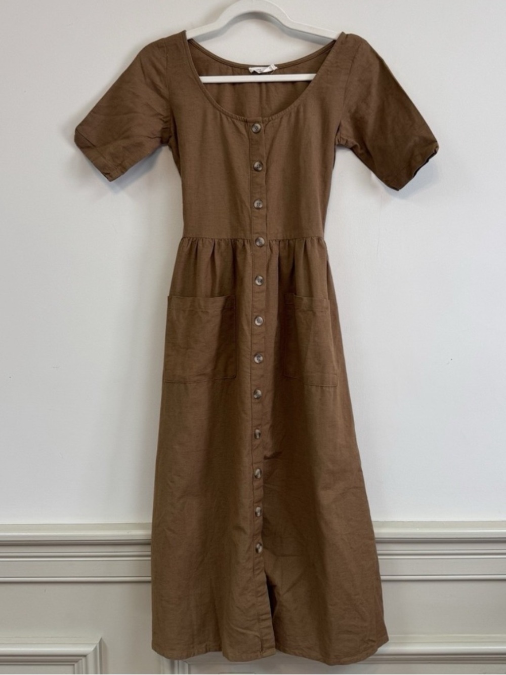 Little Cottonwood Button-Front Midi Dress